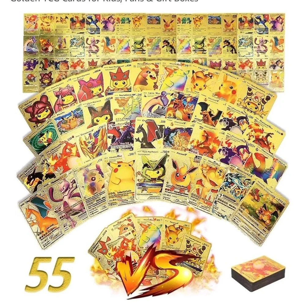 Toys | Pokemon Party Favors 55 Pcs Gold Foil Pokmon Style Cards New | Poshmark Toys | Pokemon Party Favors 55 Pcs Gold Foil Pokmon Style Cards New | Poshmark